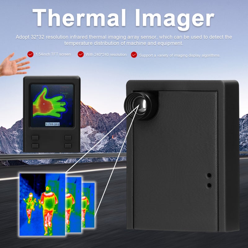 Thermal Imaging Camera: 32*32 Resolution Infrared Sensor, 5 Color Palettes - Adjustable Emissivity, WiFi Connectivity for Equipment Maintenance, Home Inspection & Industrial Use - Image 4