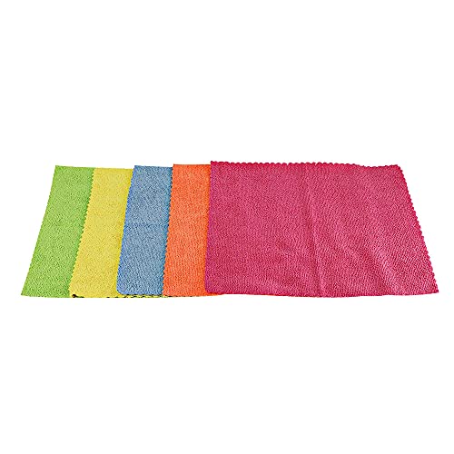 Kleeno Cello Microfiber Multipurpose Cloth | Ideal for All Surfaces | Durability & Machine Washable | Microfiber Cloth for Car, Bike & Kitchen Cleaning | Ecofriendly | Multicolour |Set of 5 - Image 1