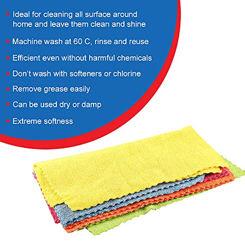 Kleeno Cello Microfiber Multipurpose Cloth | Ideal for All Surfaces | Durability & Machine Washable | Microfiber Cloth for Car, Bike & Kitchen Cleaning | Ecofriendly | Multicolour |Set of 5 - Image 3