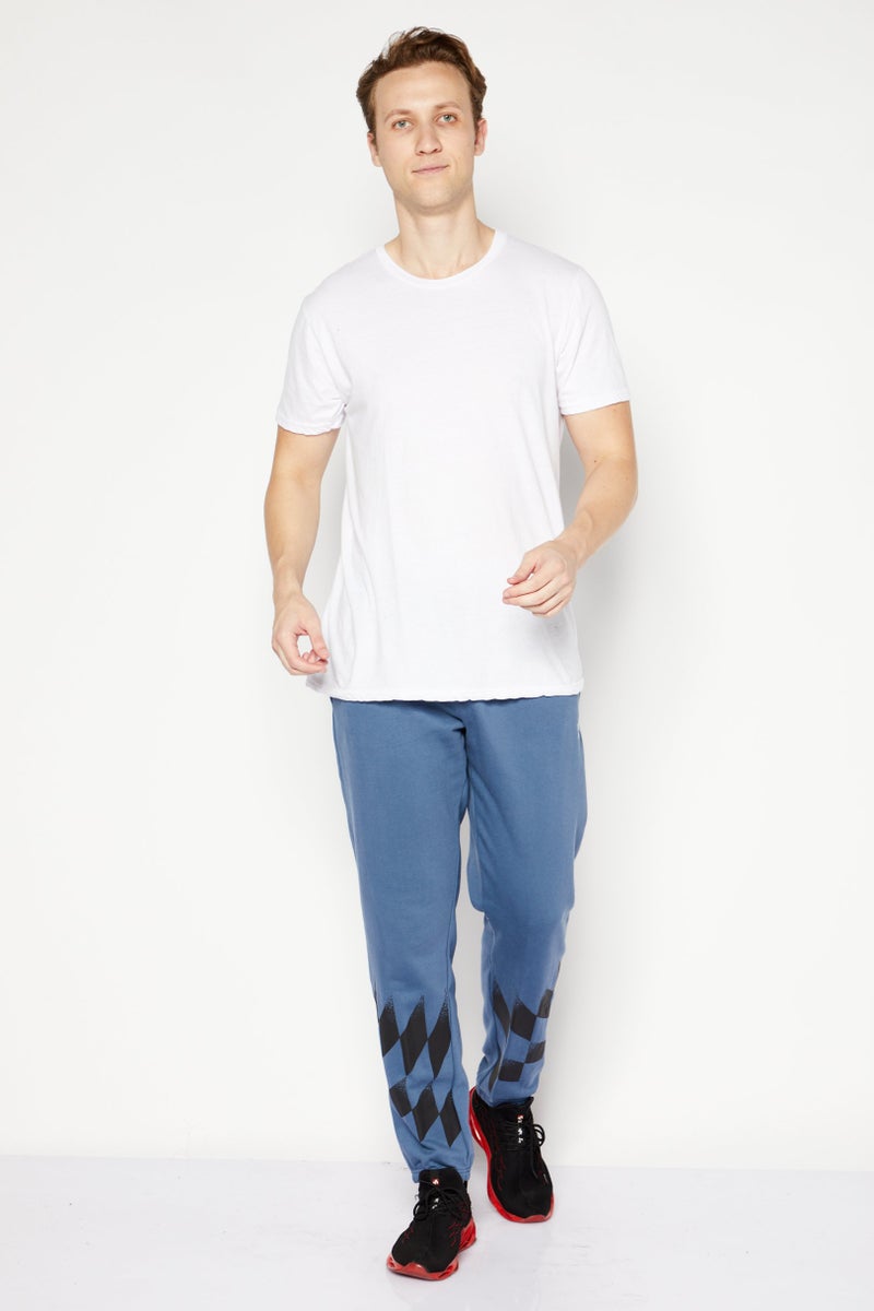 adidas Originals Men Sportswear Fit Running Sweatpants, Blue  - Image 3