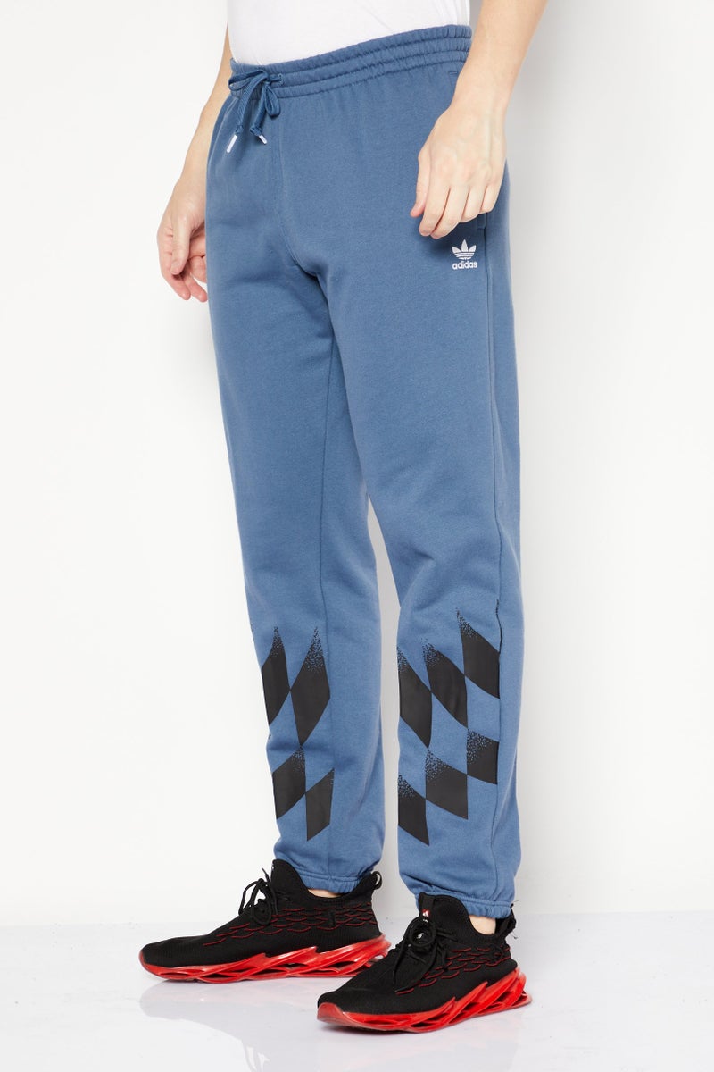 adidas Originals Men Sportswear Fit Running Sweatpants, Blue  - Image 4
