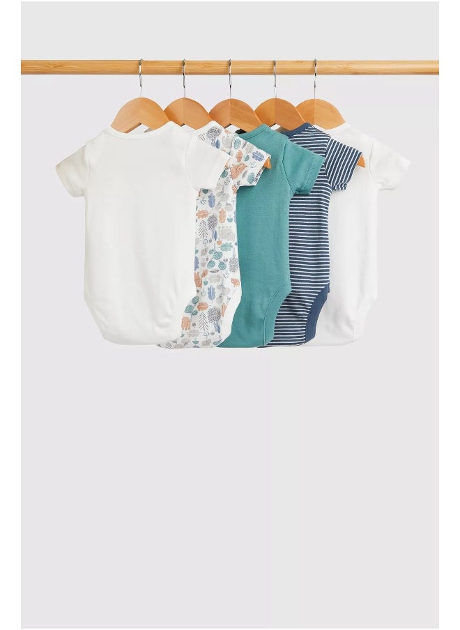 mothercare Bear Short-Sleeved Bodysuits - 5 Pack  - Image 1
