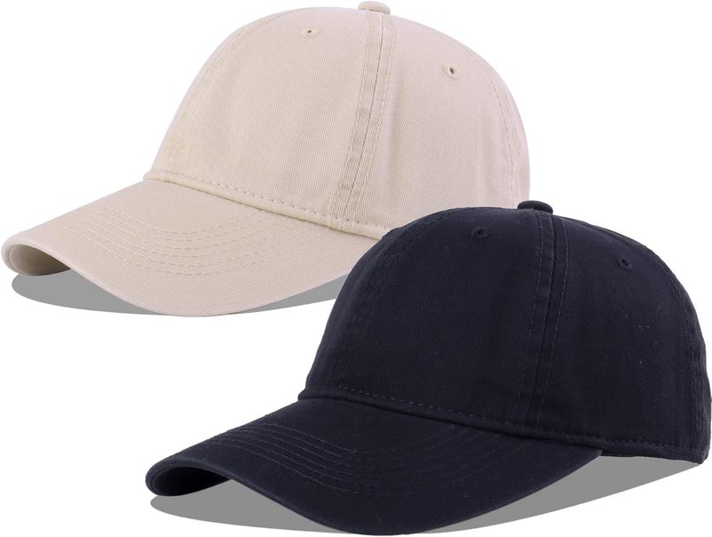 LANGZHEN Unisex Baseball Cap 100% Cotton Fits Men Women Washed Denim Adjustable Dad Hat - Image 1