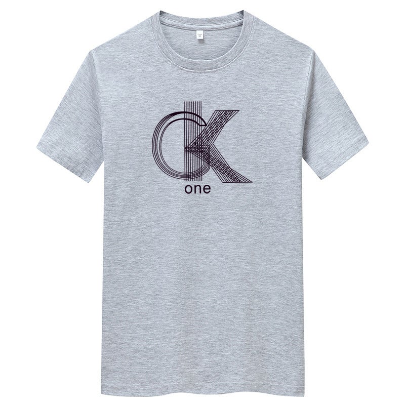 Men's T-shirt Short-sleeved 2023 New Summer Couples Cotton Top Round Neck Loose Student Half-sleeved T-shirt Base Shirt - Image 4