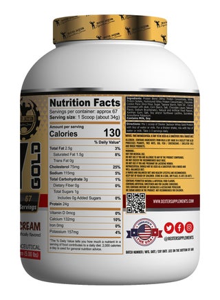 Dexter Jackson Gold Series 100% Whey Protein Powder Whey Gold - Cookies & Cream, 2268g (5 Lbs), 67 Servings - view 2