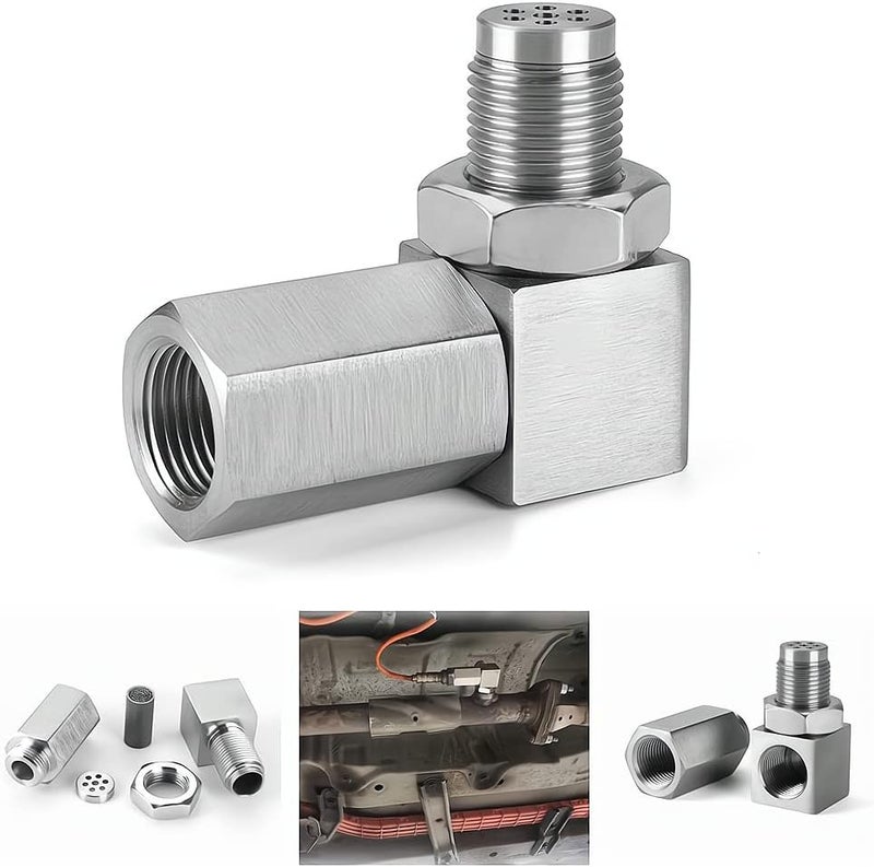 Zikra Universal M18*1.5 O2 Sensor Spacer - 1 Pcs Check Engine Light Eliminator Adapter, Silver Extender for Exhaust Systems, Style B - Enhance Performance & Reduce Emissions - Image 1