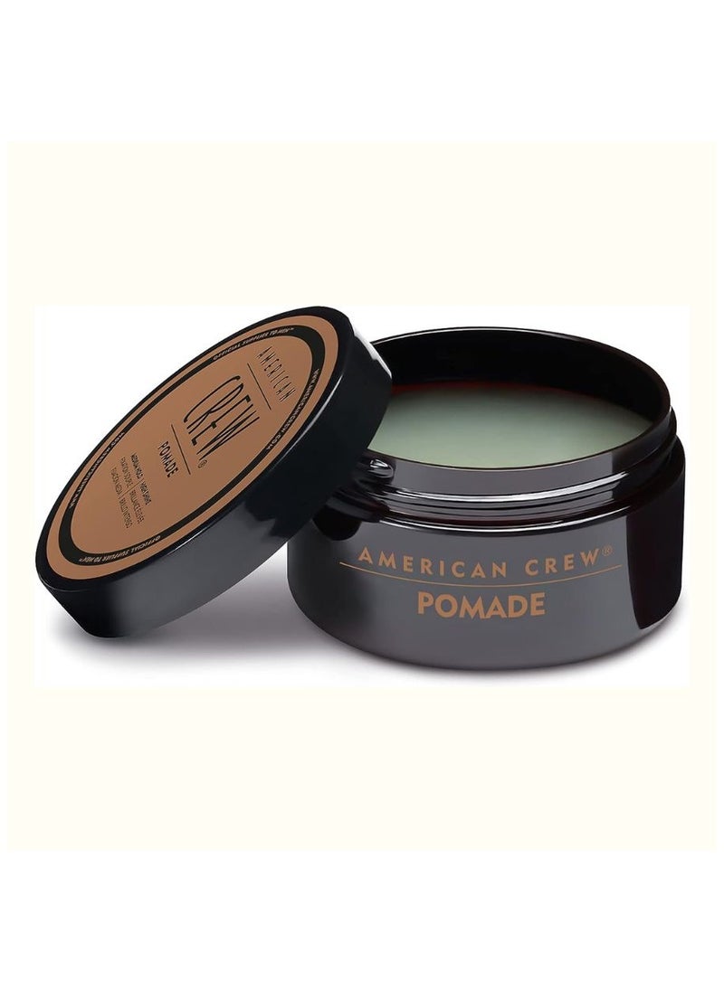 AMERICAN CREW Pomade With Medium Hold & High Shine, (85G) Water-Based Pomade, Hair Styling For Men, Curly Hair Styling, Flexible Alternative to Styling Gels, Slicked Back Hairstyles, All Hair Types Control  - Image 2