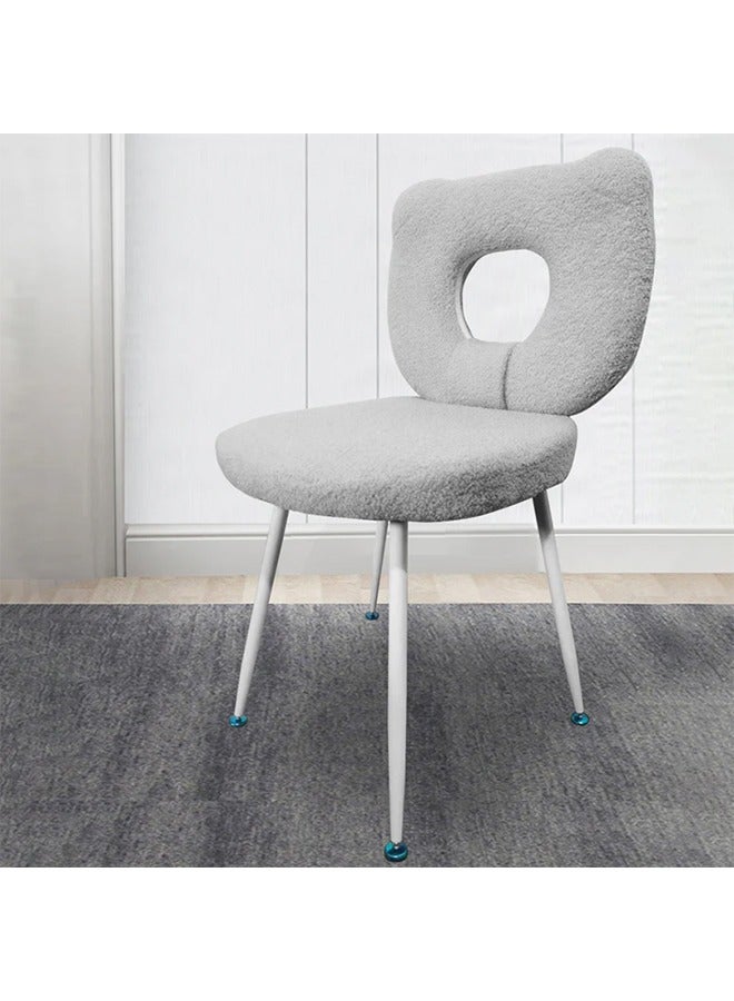 إن كي أكس كرسي عصري من القماش المخملي مع مسند ظهر منحني وأرجل معدنية - Image 1