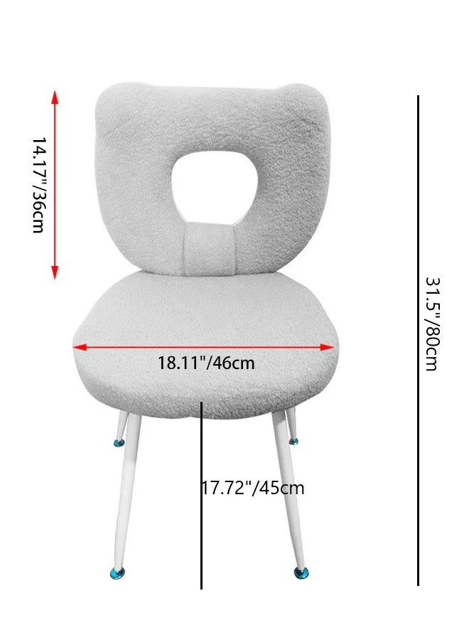 إن كي أكس كرسي عصري من القماش المخملي مع مسند ظهر منحني وأرجل معدنية - Image 3