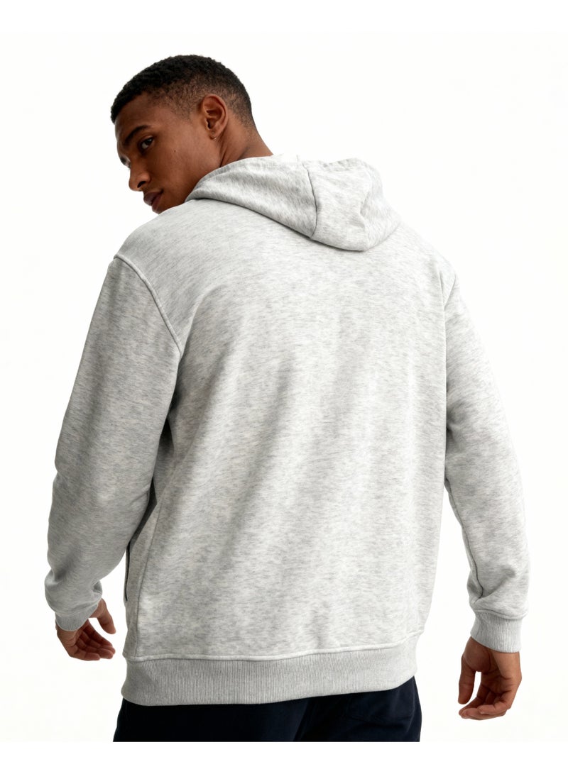 Feathers Oversized Men’s Zip-Up Hoodie 100% Cotton for Winter - Image 3