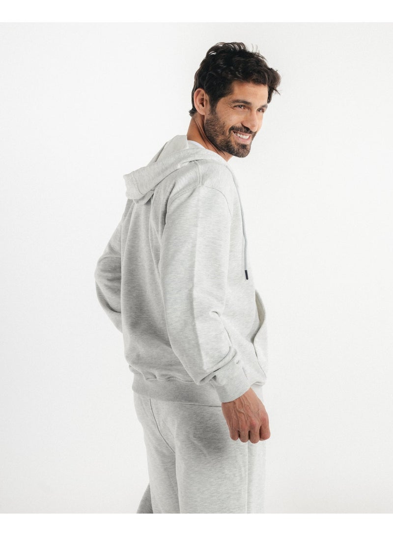 Feathers Oversized Men’s Zip-Up Hoodie 100% Cotton for Winter - Image 2