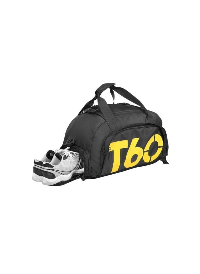 NIBEMINENT Foldable Convertible Gym Bag Black/Yellow  - Image 2