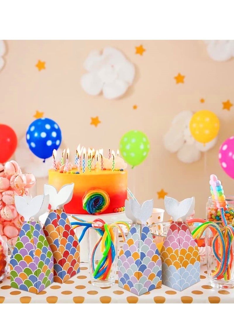 48 Vibrant Mermaid Tail Candy Boxes Perfect for Under The Sea Birthday Party Treats and Favors - Image 5