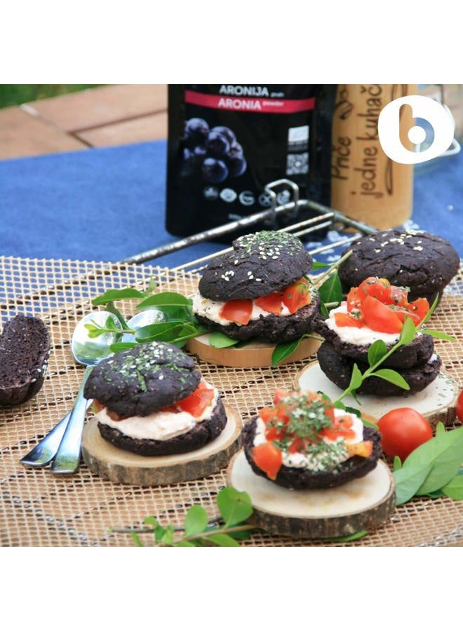 B. Organic Aronia Berry Powder - Black Chokeerry Supplement Rich in Anthocyanin and Polyphenols for Immune Defense - Organic Superfood Chokeerries - Aronia Berries - Vegan, Gluten Free, No - Image 4