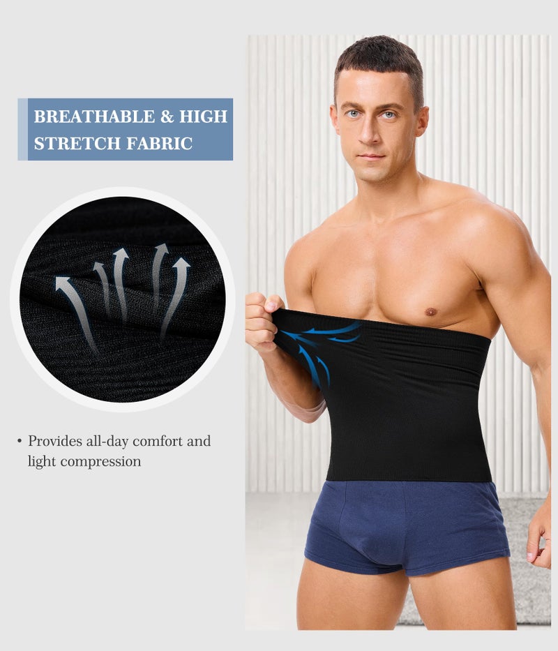 TAILONG Waist Trainer for Men Shapewear Tummy Control Body Shaper Corset Slimming Girdle Fajas para Hombres Black - Image 4