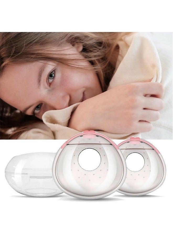 MIXDE Breast Shells Milk Collector With A Storage Organizer Box For Breastfeeding Nursing Mum Collect Leaking Breastmilkreusable Silicon Pads Soft And Skinfriendly Easy To Wearprotect Sore Nipples  - Image 1