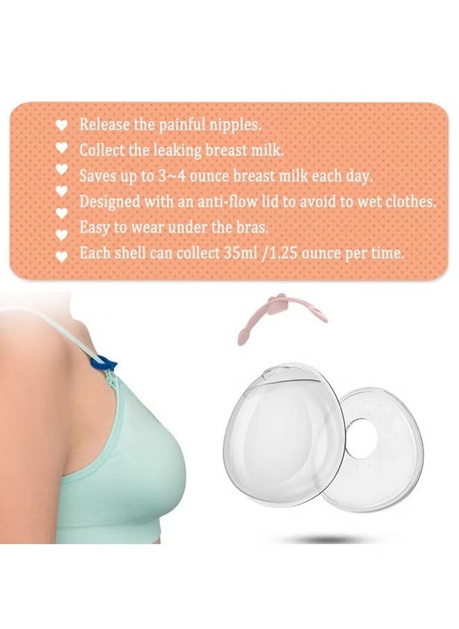 MIXDE Breast Shells Milk Collector With A Storage Organizer Box For Breastfeeding Nursing Mum Collect Leaking Breastmilkreusable Silicon Pads Soft And Skinfriendly Easy To Wearprotect Sore Nipples  - Image 4