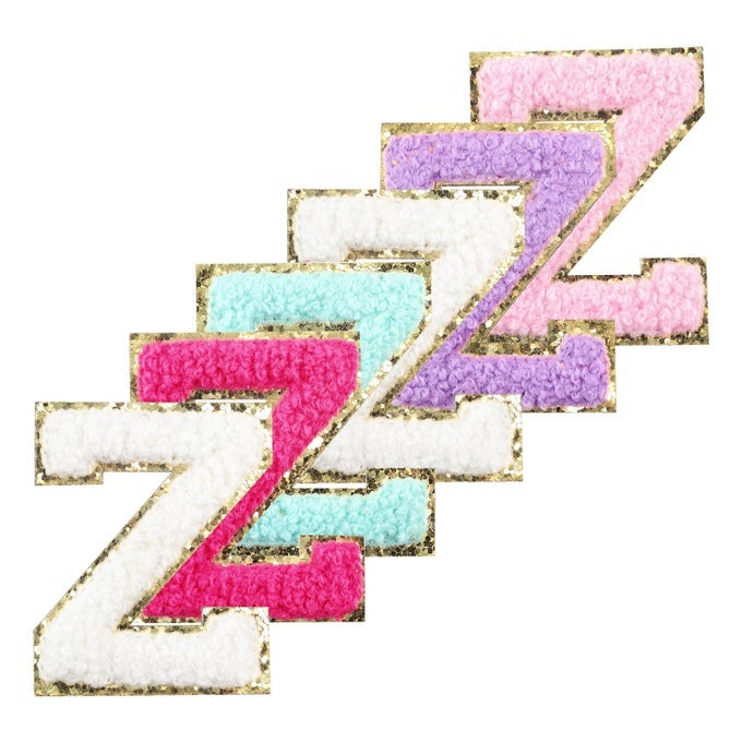 6PCS SELF ADHESIVE CHENILLE LETTER PATCHES 2 INCH PREPPY VARSITY LETTER PATCHES FOR CLOTHES AND HATS LARGE LETTER STICKERS FOR LAPTOP PHONE CASE FRIDGEMIXED COLORZ