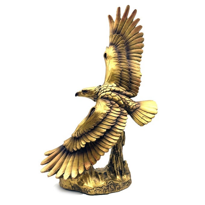 13 Inch Resin Eagle Statue Sculpture Frgurine Gift for Home Office Living Room Desktop Display Decorative Decoration