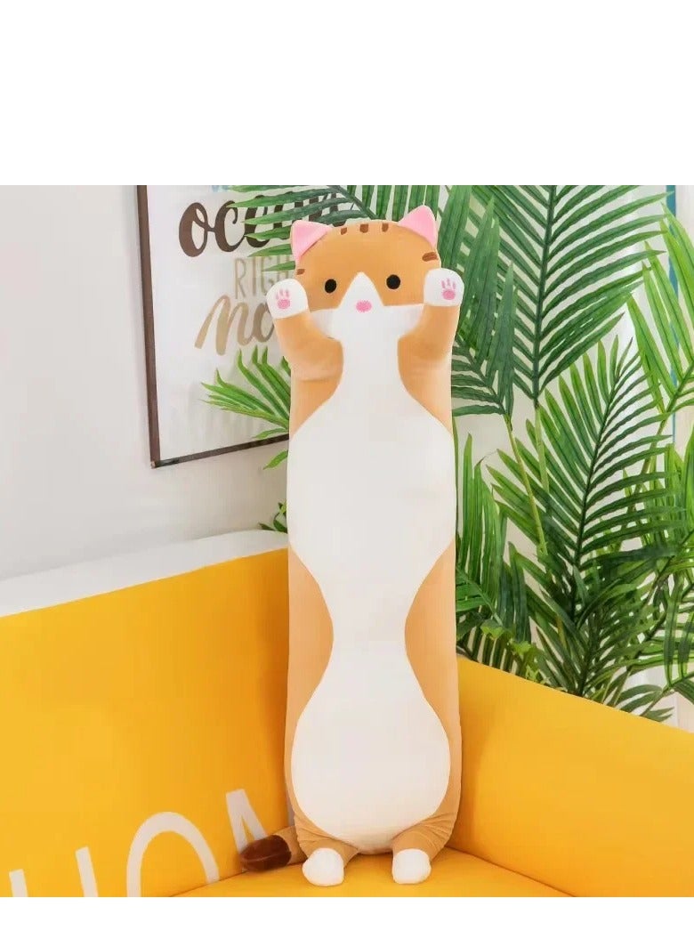 Universal Toys 40-Inch Long Cat Plush Toy - Soft Velor Sleeping Cat Pillow | Cute & Cozy Animal Doll | Perfect for Cuddling, Leg Support, Home Décor | Ideal Gift for Kids & Cat Lovers | - Image 2