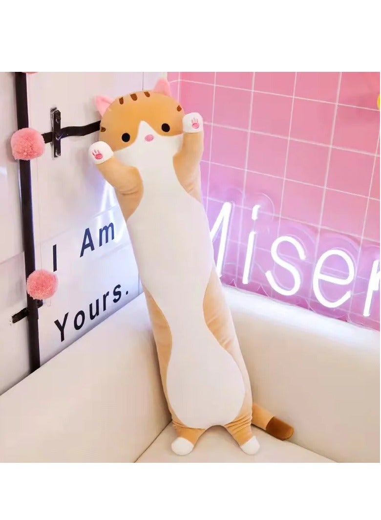 Universal Toys 40-Inch Long Cat Plush Toy - Soft Velor Sleeping Cat Pillow | Cute & Cozy Animal Doll | Perfect for Cuddling, Leg Support, Home Décor | Ideal Gift for Kids & Cat Lovers | - Image 3
