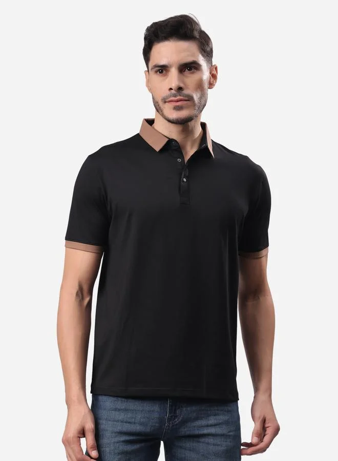 ستايلوكس تيشيرت بولو بأكمام قصيرة بقصة عادية وزخرفة متباينة من ستايلوكس