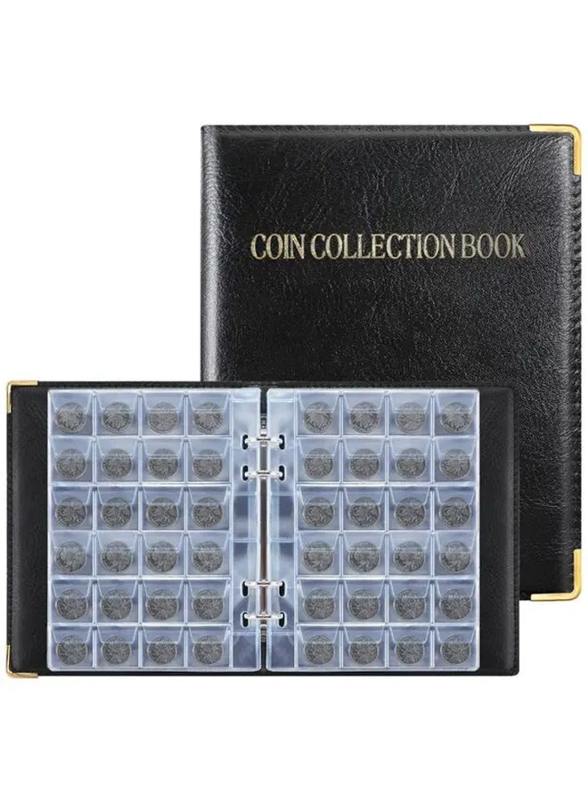 Large Capacity 504 Grid Black Coin Album With Anti Oxidation Transparent Pages - Image 1