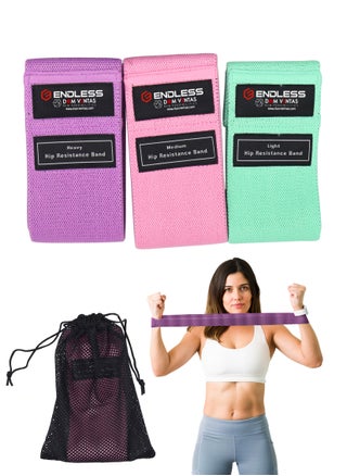 Resistance Loop Bands Set of 3 Pcs With Light, Medium and Heavy Resistance Level | Multi Colour | For Squats, Stretching, Hip & Glute Heavy Workouts for Men & Women - pzsku/Z32CB941D36E5A5D861B2Z/45/1749030331/e57bc443-72b0-4d15-b3a7-5e72f7a6fd08