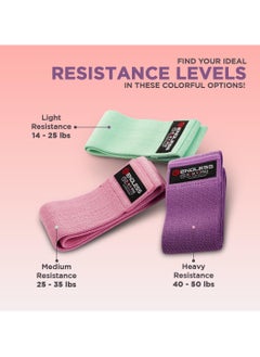 ENDLESS  Resistance Loop Bands Set of 3 Pcs With Light, Medium and Heavy Resistance Level | Multi Colour | For Squats, Stretching, Hip & Glute Heavy Workouts for Men & Women  - Image 4