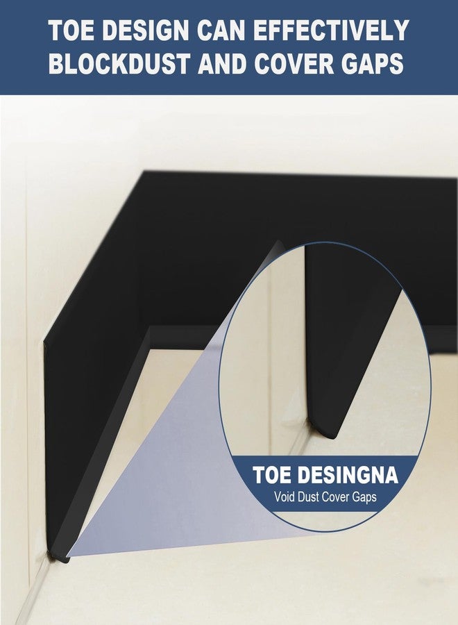 DGSL DSGL Flexible Baseboard Molding Trim, Self-Adhesive Vinyl Wall Base,Peel and Stick Rubber Wall Base Moulding Trim (Black, 4 in x 10 Ft) - Image 3