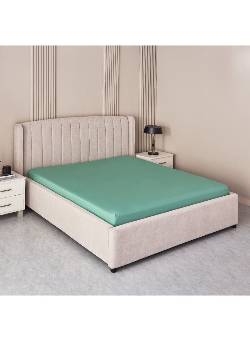 Home Box Derby Solid Olympic Queen Microfibre Fitted Sheet 200 x 25 x 160 cm - Image 1