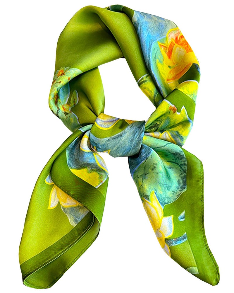 Saiusloa Neck Scarf For Womens Silky Head Scarves Hair Bandanas Square Scarf Fashion Accessories lightweight 27.5 * 27.5inch-13 - Image 1