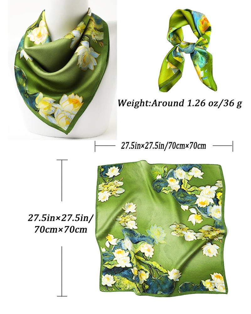 Saiusloa Neck Scarf For Womens Silky Head Scarves Hair Bandanas Square Scarf Fashion Accessories lightweight 27.5 * 27.5inch-13 - Image 3