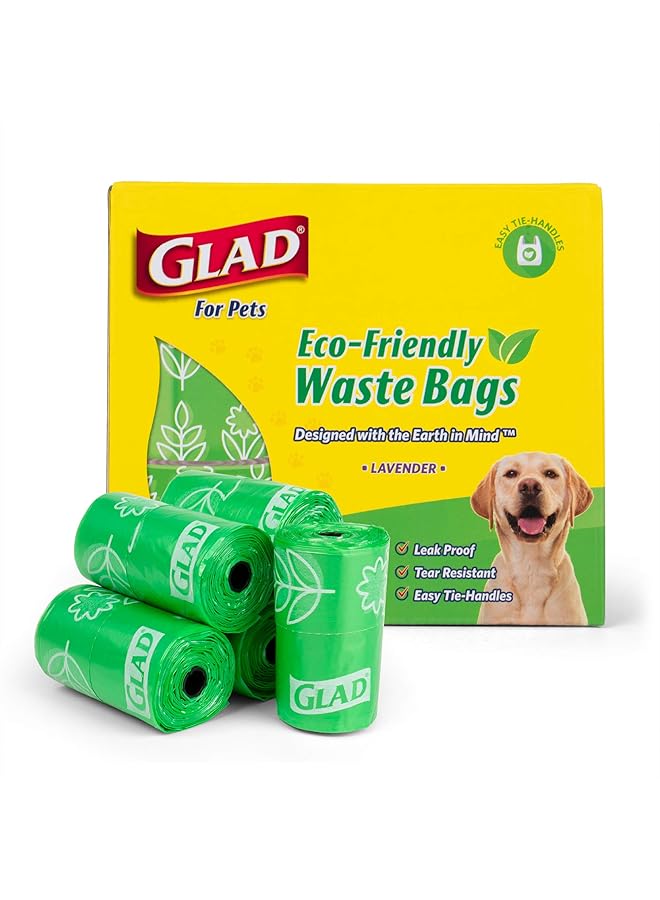 Glad Eco Friendly Dog Waste Bags 24 Rolls Of Lavender Scented Dog Waste Bags 360 Bags In Total Earth Friendly Dog Waste Bags For All Dogs Leak Proof And Strong Dog Poop Bags - Image 1