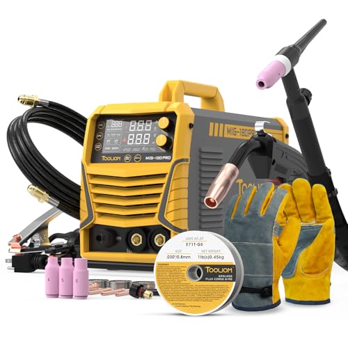 TOOLIOM 4 in 1 MIG Welder 180A Gas MIG/Flux MIG/Stick/Lift TIG Multiprocess Welding Machine 110V/220V Welder Kit with Lift TIG Torch - Image 1