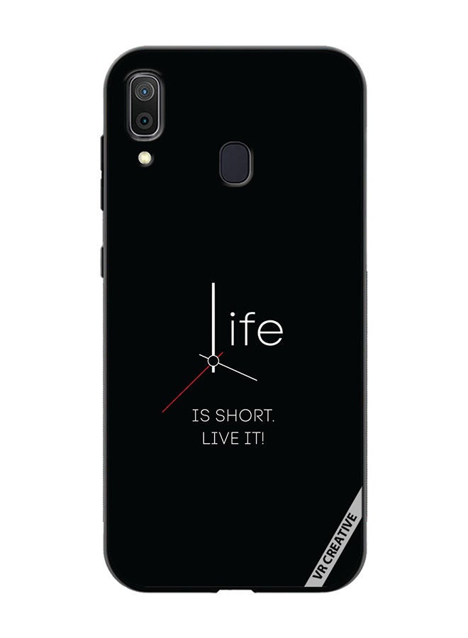 VR CREATIVE Protective Case Cover For Samsung Galaxy A30 Life Is Short Design Multicolour  - Image 1
