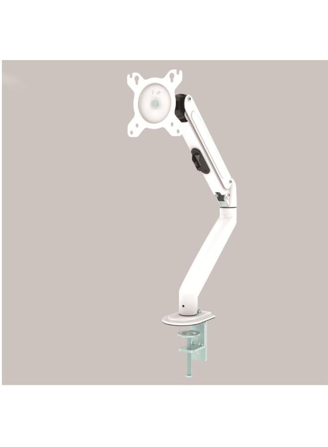 Generic Monitor Desk Mount Stand Full Motion Swivel Monitor Arm with Gas Spring for 17-27''Monitors(Within 4.4lbs to 15.4lbs) Computer Monitor Stand（White）  - Image 1