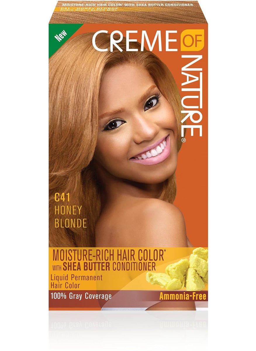 Creme of Nature - Creme of Nature Moisture Rich Hair Color Kit C41 Honey Blonde 1 Application - Image 1