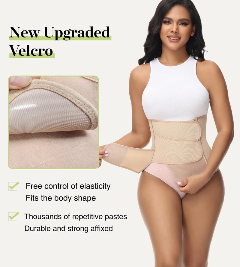 SHAPSHE Waist Trainer for Women Postpartum Waist Binder Waist Cincher Corset Shapewear Stomach Wrap - Image 3