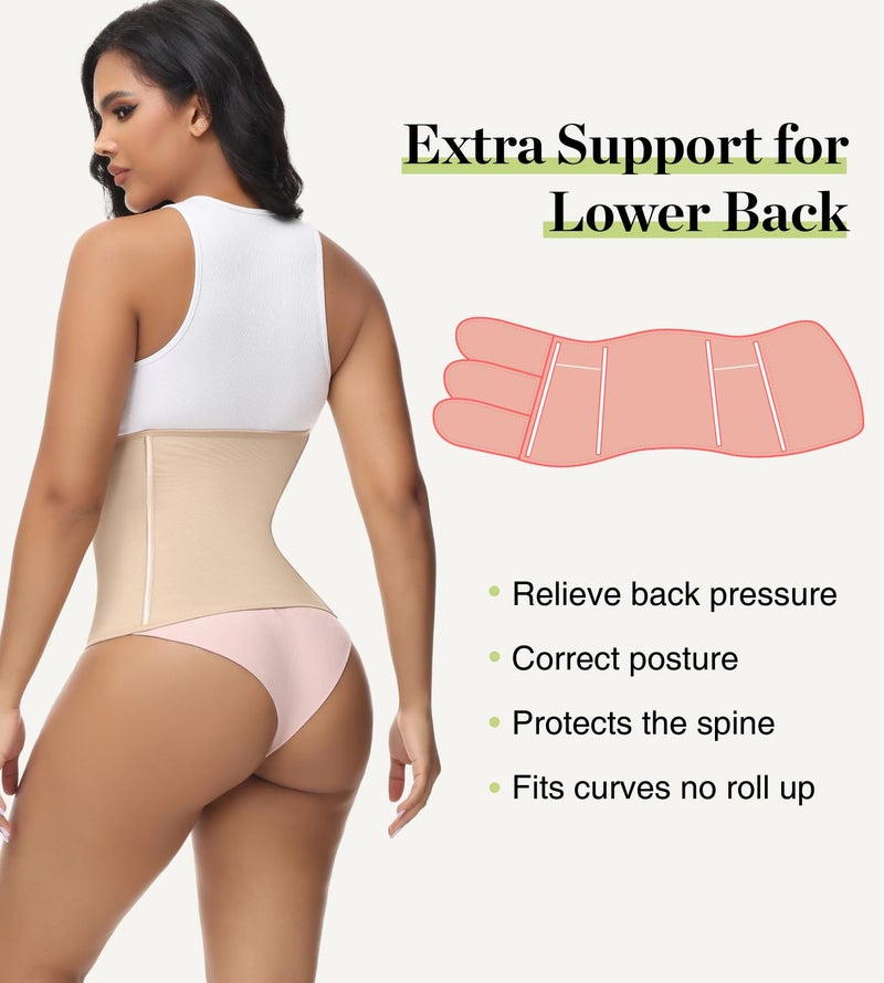 SHAPSHE Waist Trainer for Women Postpartum Waist Binder Waist Cincher Corset Shapewear Stomach Wrap - Image 4