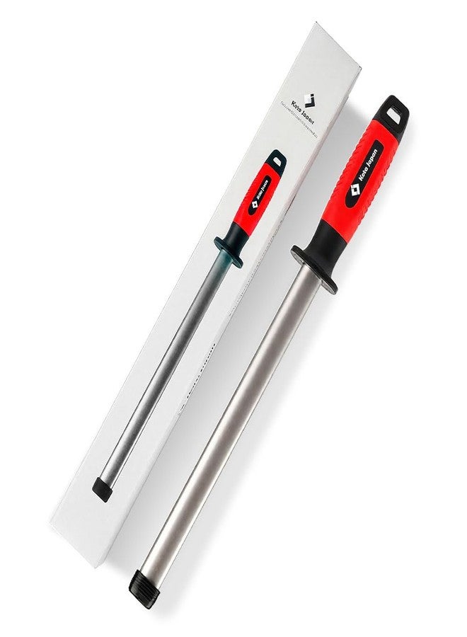 Koja Kota Japan 10-inch Professional Diamond Rod with Carbon Steel Core Dual Grit Sharpener Stick - Coarse Diamond Hone & Fine Ceramic Polishing for Chef, Kitchen, Hunting Knives and other Tools - Image 1