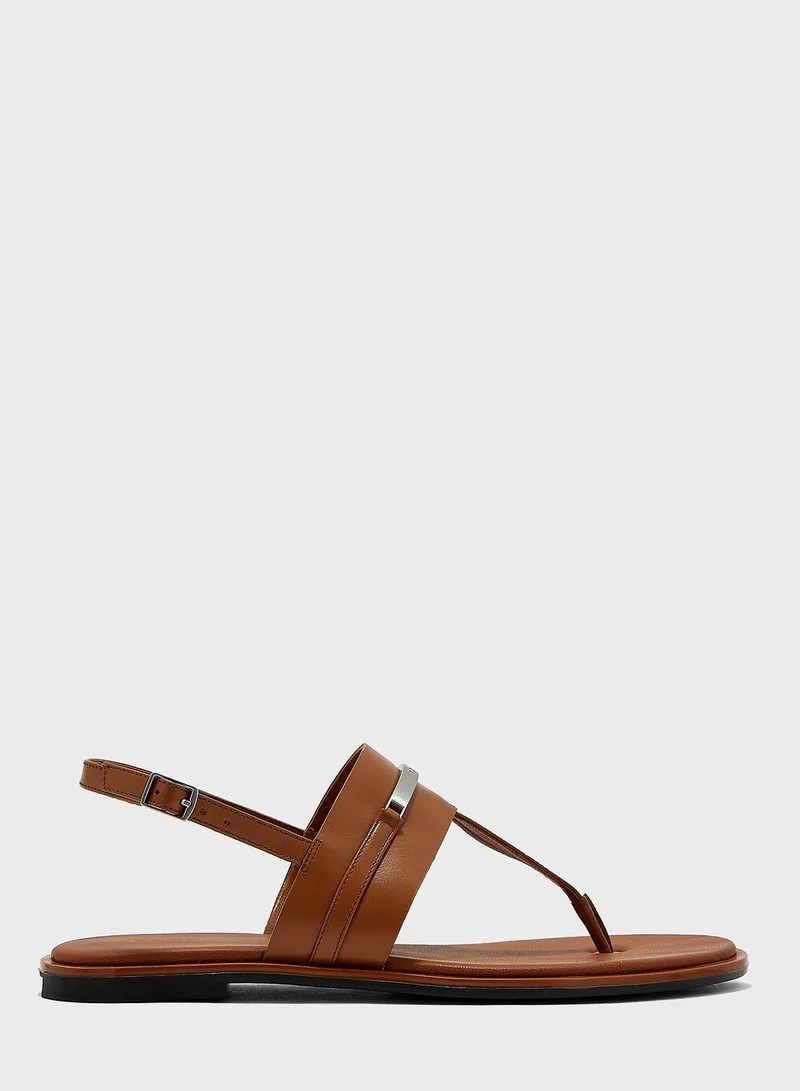 CALVIN KLEIN Almond Ankle Strap Sandals