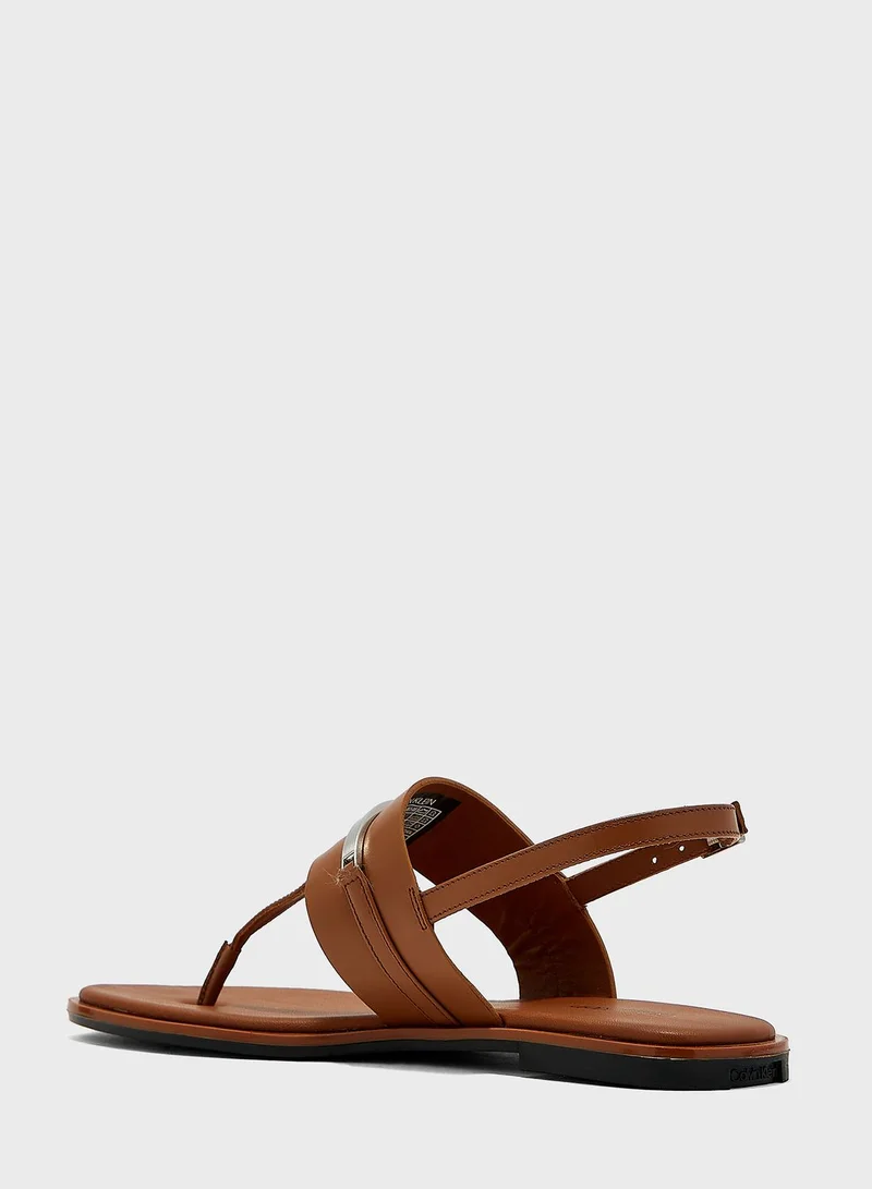 CALVIN KLEIN Almond Ankle Strap Sandals