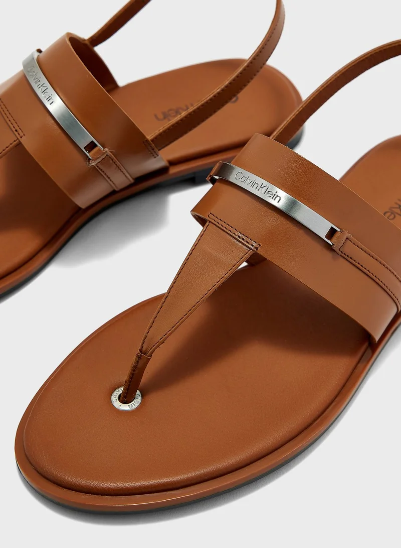 CALVIN KLEIN Almond Ankle Strap Sandals