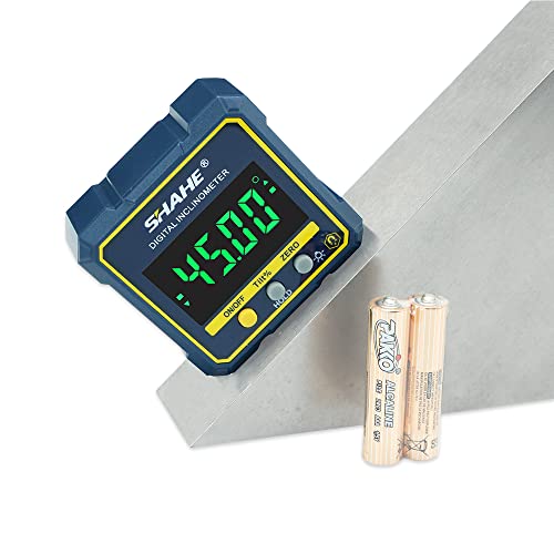 SHAHE Digital Angle Gauge Magnetic Protractor Inclinometer Level Angle Finder Angle Cube Level Box with Magnetic Base and Backlight - Image 1