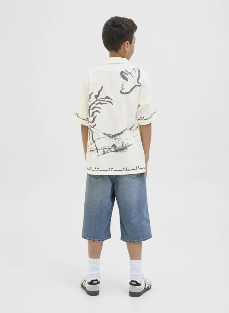 جاك وجونز جونيور Kids Jorseersucker Aop Shirt
