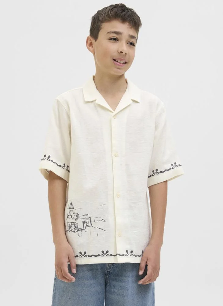 جاك وجونز جونيور Kids Jorseersucker Aop Shirt