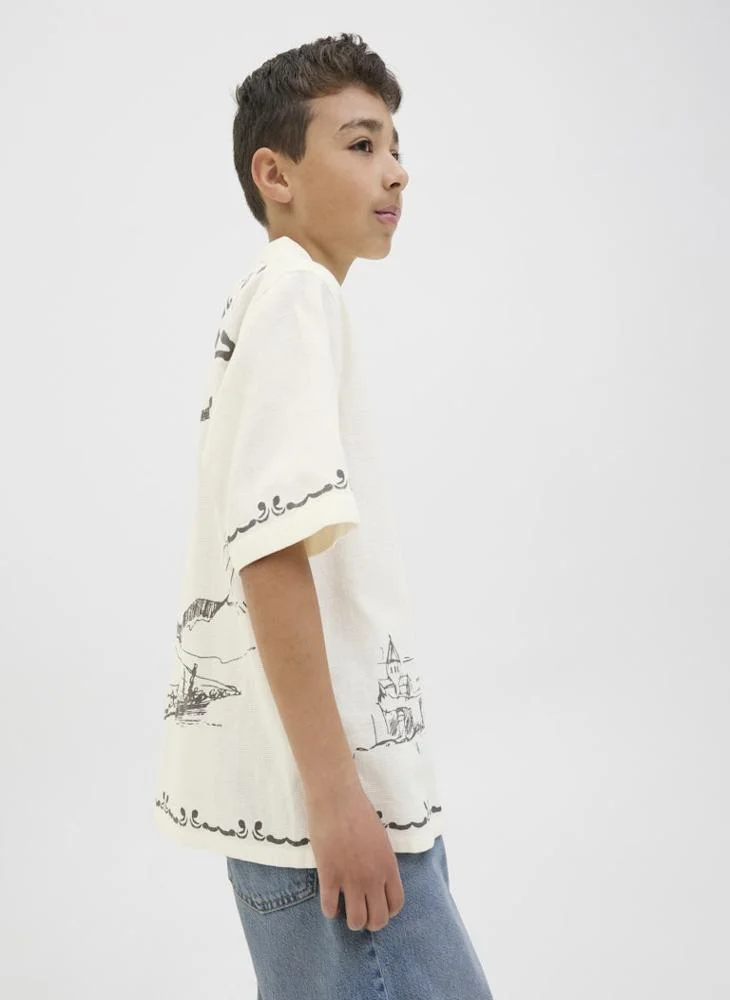 Jack & Jones Junior Kids Jorseersucker Aop Shirt