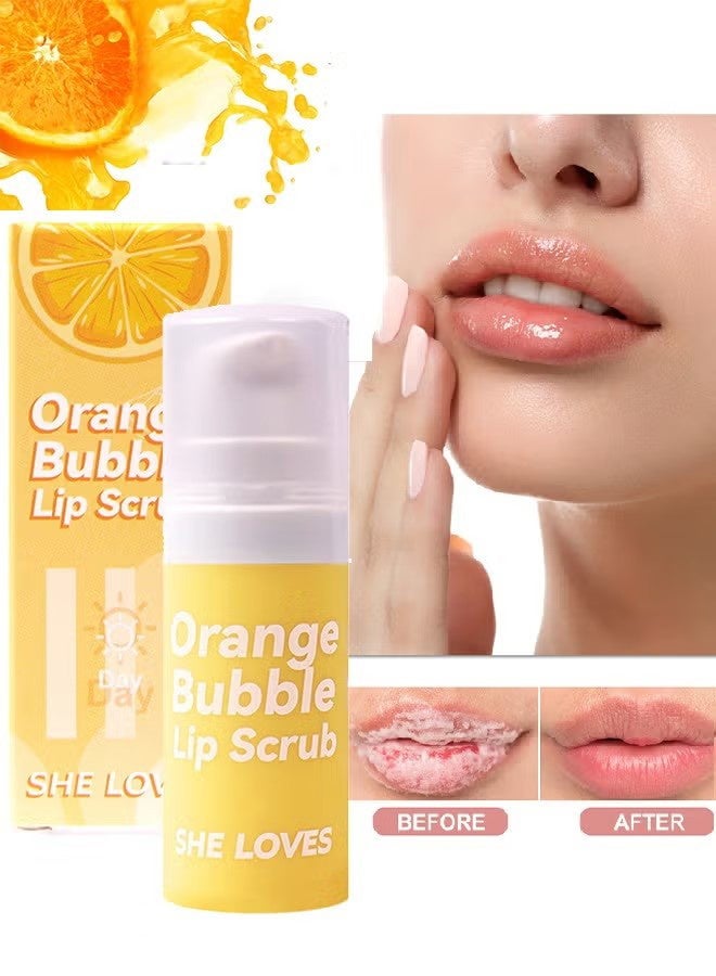 شيلافز مقشر الشفاه Orange Bubble - ضعيه بالتساوي وبشكل رقيق خلال النهار ، هدية العناية بالشفاه لإصلاح الشفاه الجافة المتشققة والمقشرة - Image 1