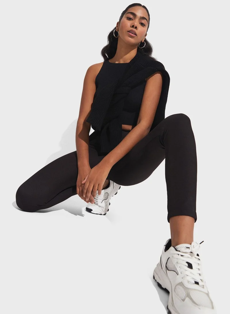 جون High Waist Tight Pants